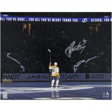 Steven Stamkos Nashville Predators Autographed Fanatics Authentic 16 x 20 Return to Tampa Bay Crowd Salute Photograph