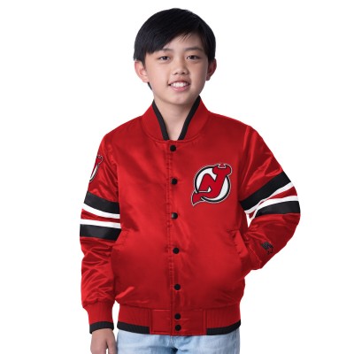 Подростковая New Jersey Devils Starter Red Scout Varsity Full-Snap Jacket