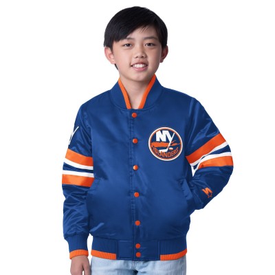 Подростковая New York Islanders Starter Royal Scout Varsity Full-Snap Jacket