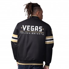 Vegas Golden Knights Starter Black Scout I Full-Snap Varsity Jacket