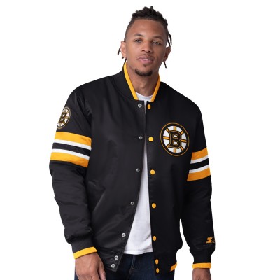 Куртка на кнопках Boston Bruins Starter Black Scout I Varsity