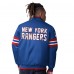 New York Rangers Starter Blue Scout I Full-Snap Varsity Jacket