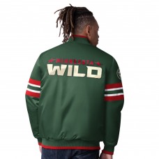Minnesota Wild Starter Green Scout I Full-Snap Varsity Jacket