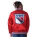 New York Rangers Starter Blue/Red Closer Varsity Reversible Full Snap Jacket