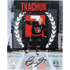 Brady Tkachuk Ottawa Senators Autographed Fanatics Authentic 8 x 10 Pregame Saluting the Crowd Photograph