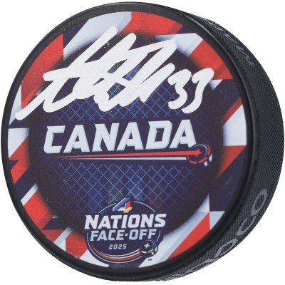 Шайба Adin Hill Vegas Golden Knights Autographed Fanatics Authentic Team Canada 4 Nations Face-Off