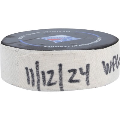 Шайба Kyle Connor Winnipeg Jets Fanatics Authentic Game-Used Goal from November 12, 2024 vs. New York Rangers - Second of Two Goals Scored