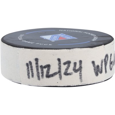 Mark Scheifele Winnipeg Jets Fanatics Authentic Game-Used Goal Puck from November 12, 2024 vs. New York Rangers - First of Two Goals Scored