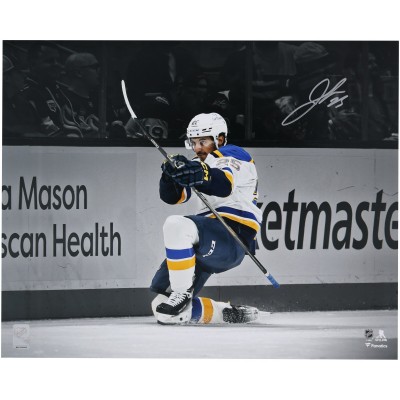 Jordan Kyrou St. Louis Blues Autographed Fanatics Authentic 16 x 20 White Jersey Celebration Photograph