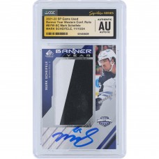 Mark Scheifele Winnipeg Jets Autographed 2021-22 Upper Deck SP Game Used Banner Year Western Conference 2 Color Relic #BYW-SC CGC Fanatics Witnessed Authenticated Auto 10 Card