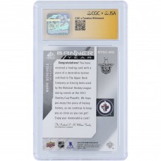 Mark Scheifele Winnipeg Jets Autographed 2021-22 Upper Deck SP Game Used Banner Year Stanley Cup 2 Color Relic #BYSC-MS CGC Fanatics Witnessed Authenticated Auto 10 Card