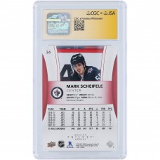 Mark Scheifele Winnipeg Jets Autographed 2022-23 Upper Deck Trilogy Red #34 #/499 CGC Fanatics Witnessed Authenticated 9/10 Card