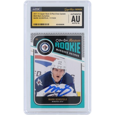 Mark Scheifele Winnipeg Jets Autographed 2011-12 Upper Deck O-Pee-Chee Update #625 CGC Fanatics Witnessed Authenticated Auto 10 Rookie Card