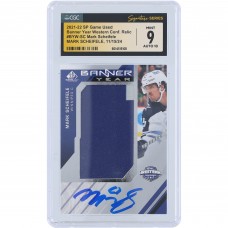 Mark Scheifele Winnipeg Jets Autographed 2021-22 Upper Deck SP Game Used Banner Year Western Conference 2 Color Relic #BYW-SC CGC Fanatics Witnessed Authenticated 9/10 Card