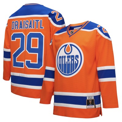 Игровая джерси Edmonton Oilers Leon Draisaitl Mitchell & Ness Orange Power Play