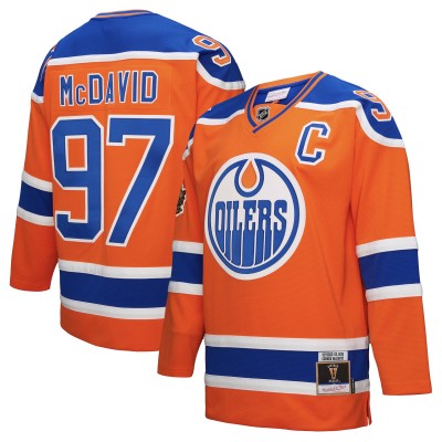 Игровая джерси Edmonton Oilers Connor McDavid Mitchell & Ness Orange Power Play