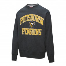 Кофта Pittsburgh Penguins Mitchell & Ness Heather Charcoal Playoff Win Fleece