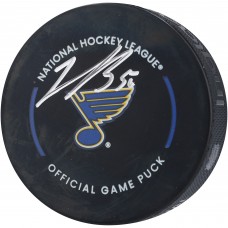 Jordan Binnington St. Louis Blues Autographed Fanatics Authentic Official Game Puck