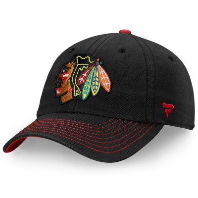 Бейсболка Chicago Blackhawks Fanatics Black Iconic II Fundamental