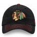 Бейсболка Chicago Blackhawks Fanatics Black Iconic II Fundamental