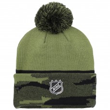 Шапка с помпоном Winnipeg Jets Fanatics Olive Military Appreciation