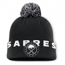 Шапка с помпоном Buffalo Sabres Fanatics Black High Stick Cuffed Knit