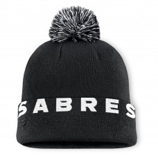 Шапка с помпоном Buffalo Sabres Fanatics Black High Stick Cuffed Knit