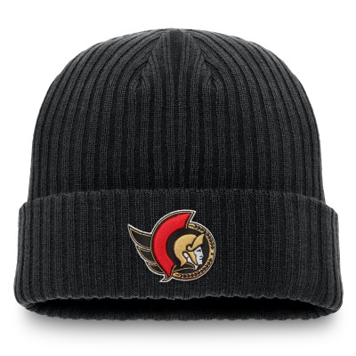 Ottawa Senators Fanatics Black Component Cuffed Knit Hat