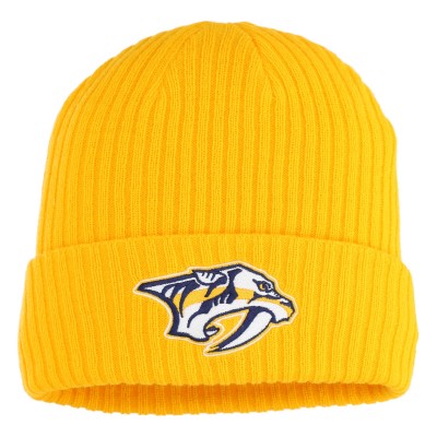Nashville Predators Fanatics Gold Logo Cuffed Knit Hat