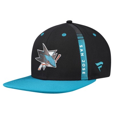 Бейсболка San Jose Sharks Fanatics Black/Teal NHL Draft Authentic Pro