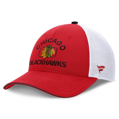 Бейсболка Chicago Blackhawks Fanatics Red/White Authentic Pro Rink