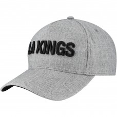 Los Angeles Kings Fanatics Heather Gray Elements A-Frame Leather Strapback Hat