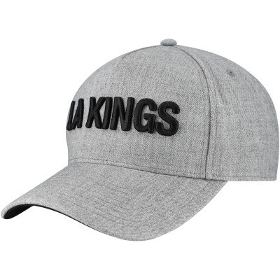 Los Angeles Kings Fanatics Heather Gray Elements A-Frame Leather Strapback Hat