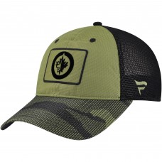 Бейсболка Winnipeg Jets Fanatics Olive Military Appreciation Trucker