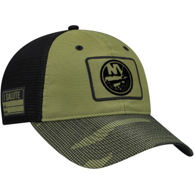 Бейсболка New York Islanders Fanatics Olive Military Appreciation Trucker