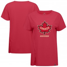 Футболка Женская футболка Canada Levelwear Womens 2025 4 Nations Face-Off Influx - Red