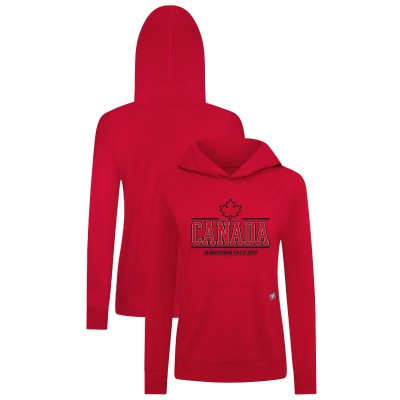 Толстовка Женская толстовка Canada Levelwear Womens 2025 4 Nations Face-Off Relay - Red
