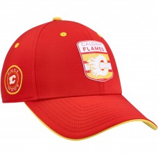 Calgary Flames Fanatics Red Authentic Pro Draft Stretch-Fit Hat