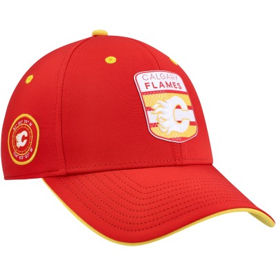 Calgary Flames Fanatics Red Authentic Pro Draft Stretch-Fit Hat