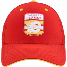 Calgary Flames Fanatics Red Authentic Pro Draft Stretch-Fit Hat
