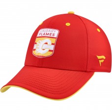 Calgary Flames Fanatics Red Authentic Pro Draft Stretch-Fit Hat