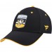 Pittsburgh Penguins Fanatics Black Authentic Pro Draft Stretch-Fit Hat