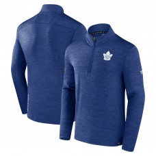 Toronto Maple Leafs Fanatics Heather Blue Authentic Pro Lightweight Quarter-Zip Pullover
