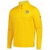Pittsburgh Penguins Fanatics Heather Gold Authentic Pro Lightweight Quarter-Zip Pullover