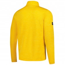 Pittsburgh Penguins Fanatics Heather Gold Authentic Pro Lightweight Quarter-Zip Pullover