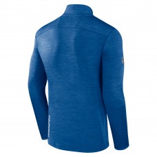 Winnipeg Jets Fanatics Heather Blue Authentic Pro Lightweight Quarter-Zip Pullover
