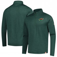 Minnesota Wild Fanatics Heather Green Authentic Pro Lightweight Quarter-Zip Pullover