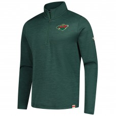 Minnesota Wild Fanatics Heather Green Authentic Pro Lightweight Quarter-Zip Pullover