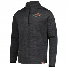 Minnesota Wild Fanatics Heather Charcoal Authentic Pro Lightweight Quarter-Zip Pullover