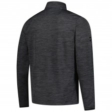Chicago Blackhawks Fanatics Heather Charcoal Authentic Pro Lightweight Quarter-Zip Pullover